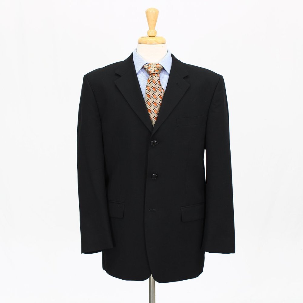 Jones New York 42R Gray Solid 3-Button Sport Coat Blazer Jacket V290